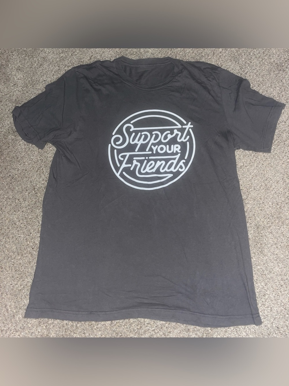 Hairy Tornado Support Your Friends T Shirt Gray White XL YouTuber